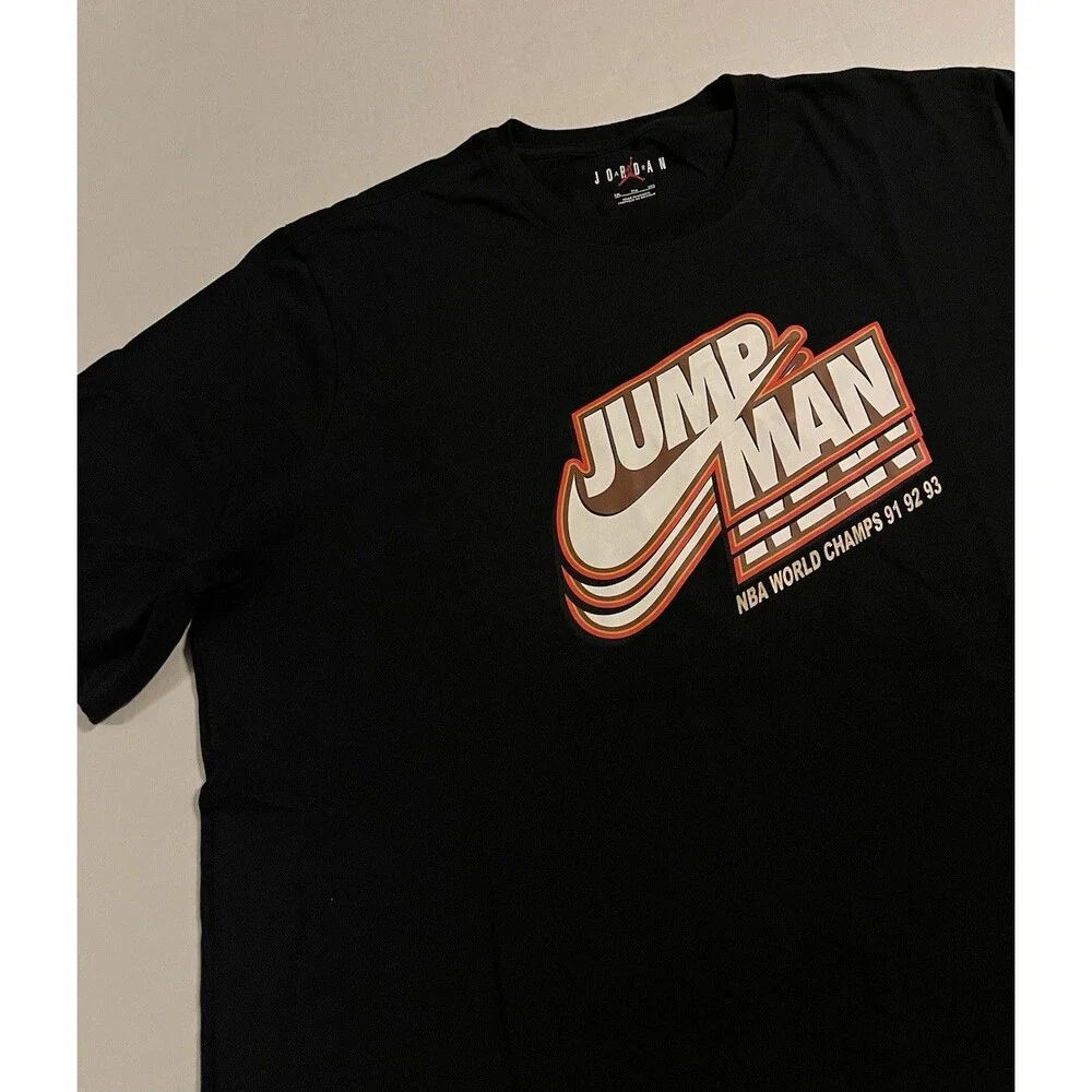 NEW Jordan Nike Jumpman NBA Champions Graphic Print T-Shirt 2XL Retro AJ1 Black